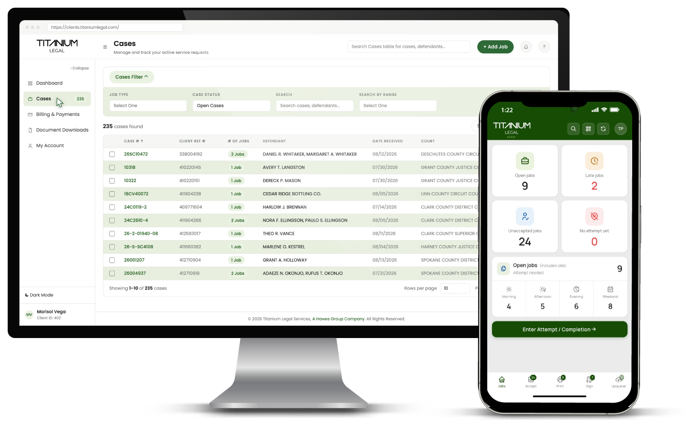 Client Portal & Mobile App